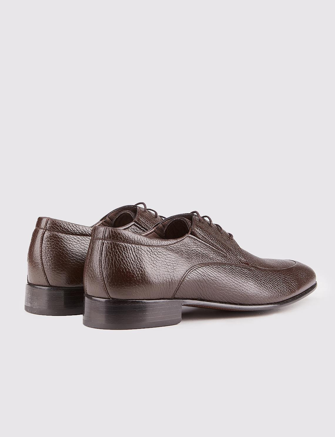 Hakiki Deri Kahverengi Bağcıklı Erkek Klasik Ayakkabı