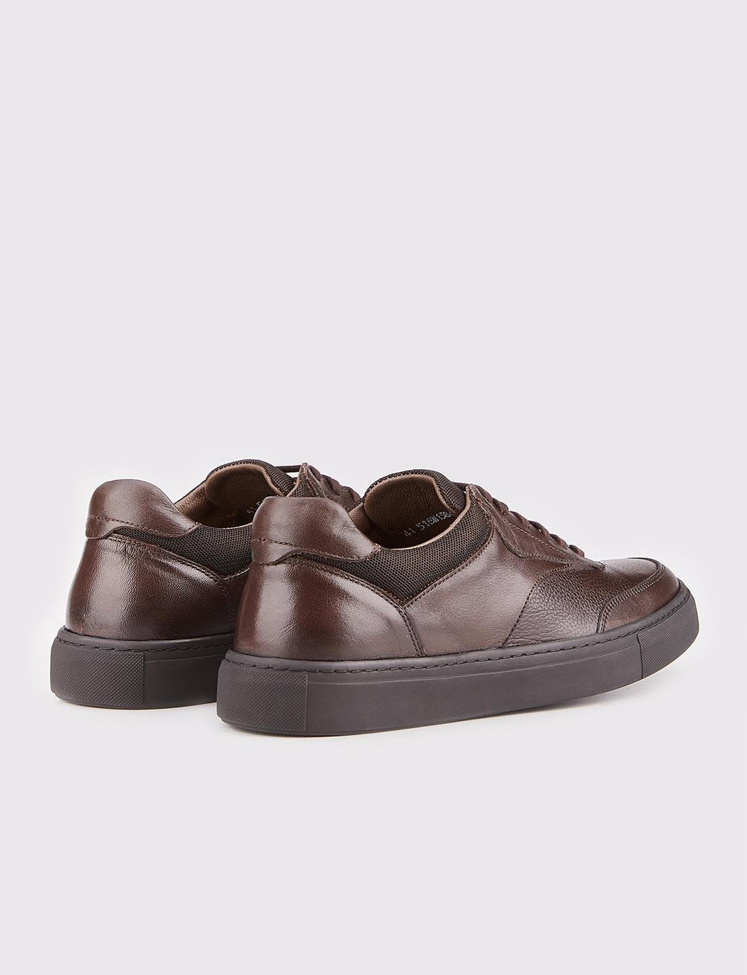 Hakiki Deri Kahverengi Bağcıklı Erkek Spor Ayakkabı