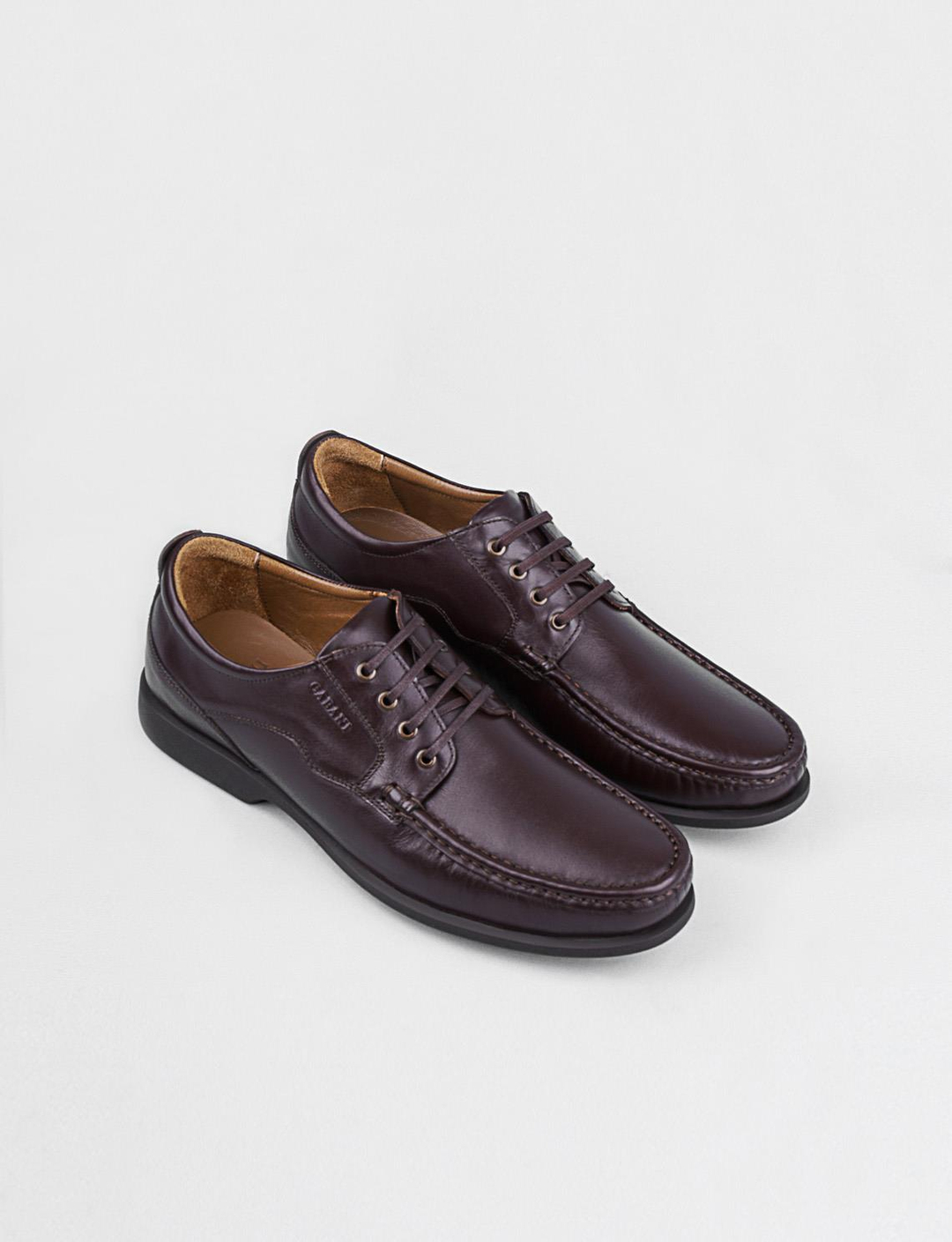 Men Brown Genuine Leather Lace Up Casual Shoes