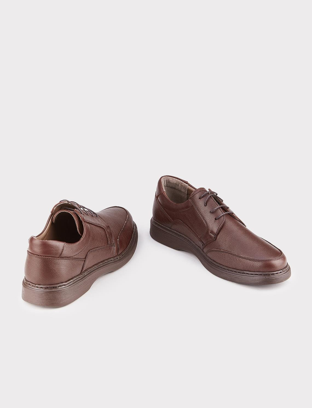 Men Brown Genuine Leather Casual Shoes