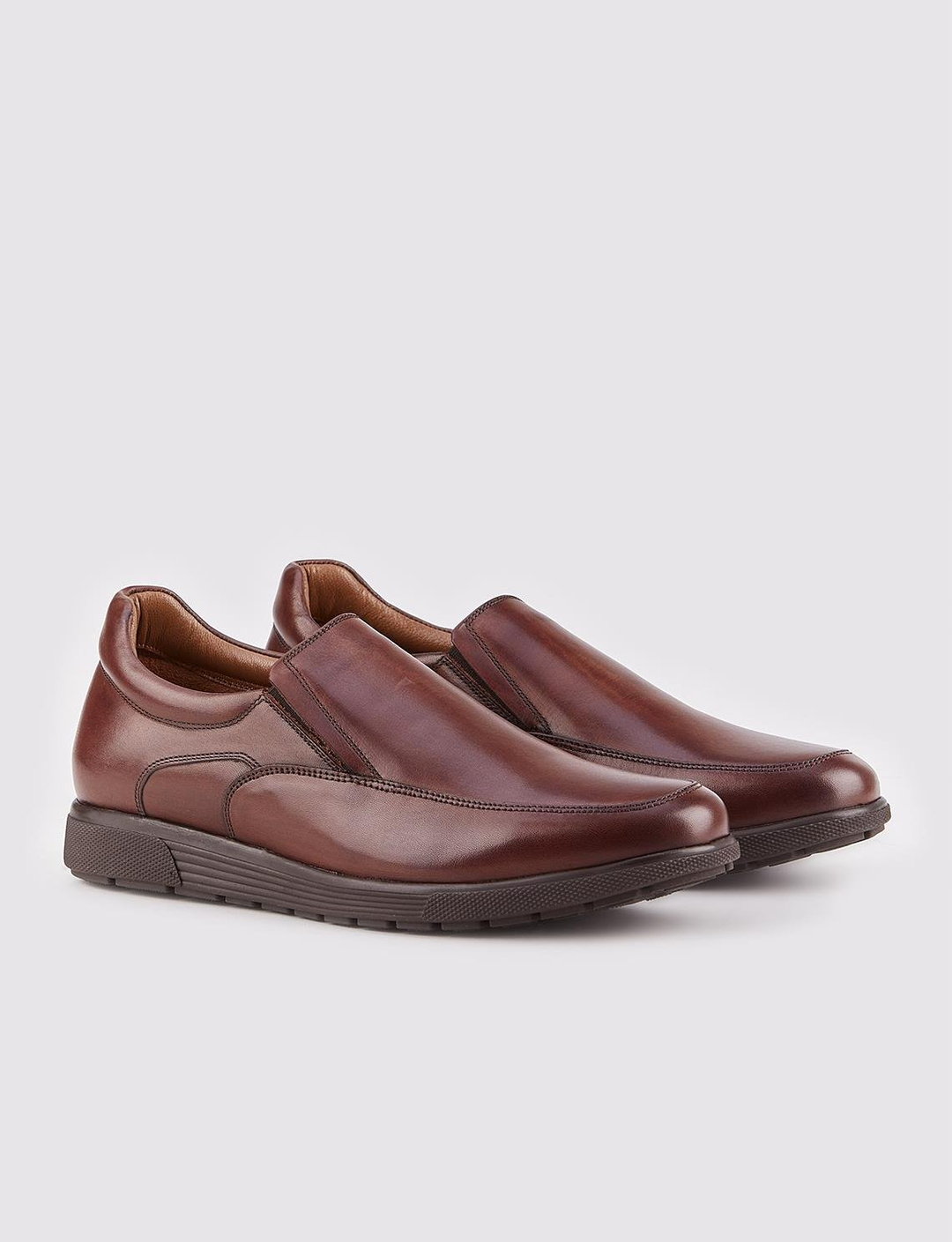 Hakiki Deri Kahverengi Erkek Günlük Ayakkabı