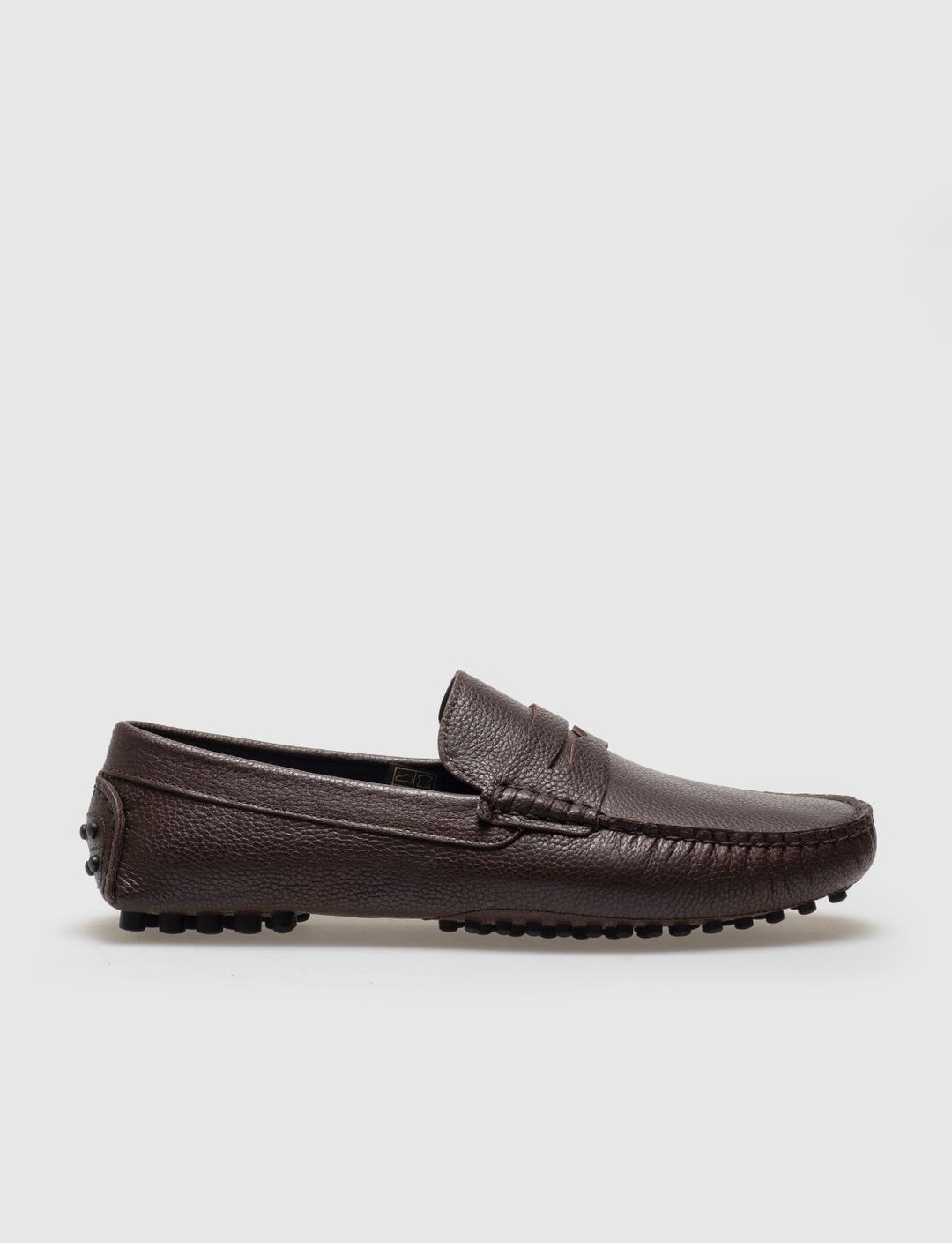 Men Brown Genuine Leather Penny Loafers