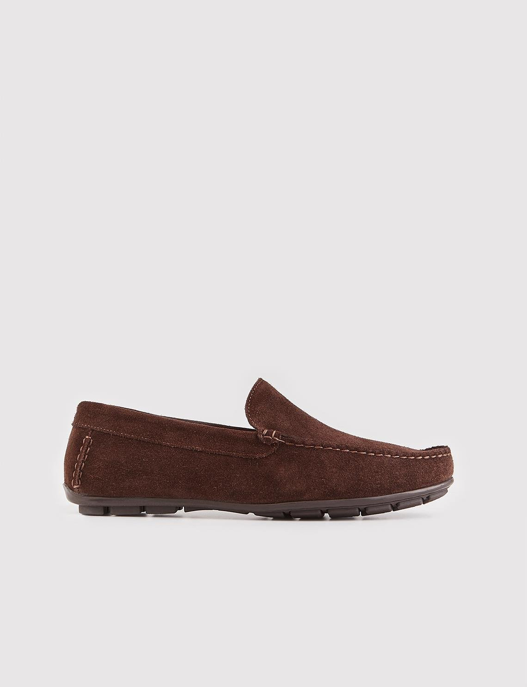 Men Brown Genuine Leather Slip On Loafers