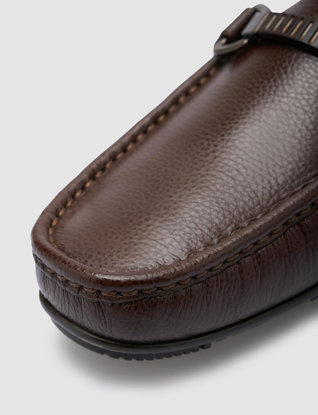 Hakiki Deri Kahverengi Toka Detaylı Erkek Loafer