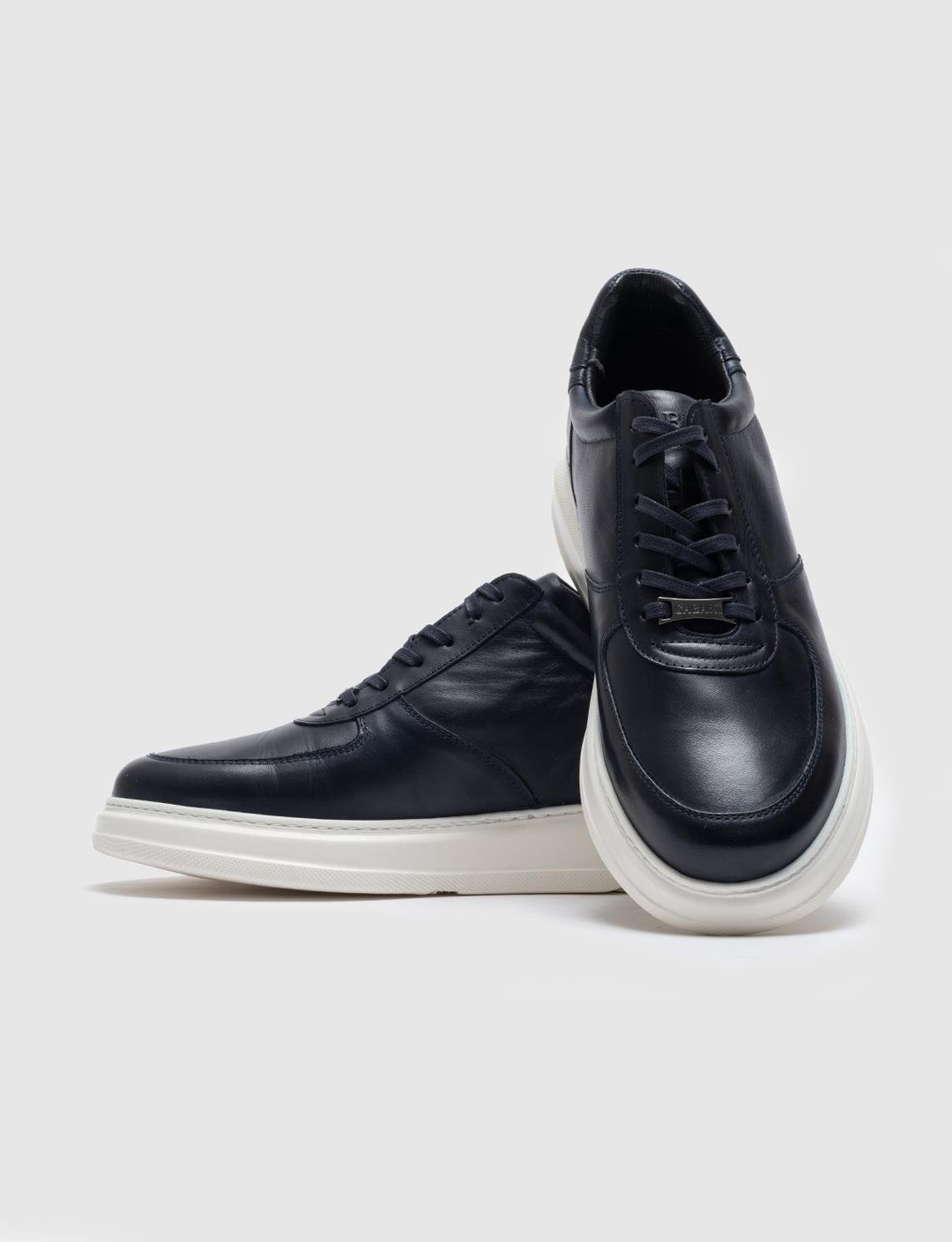 Hakiki Deri Lacivert Bağcıklı Erkek Spor Ayakkabı