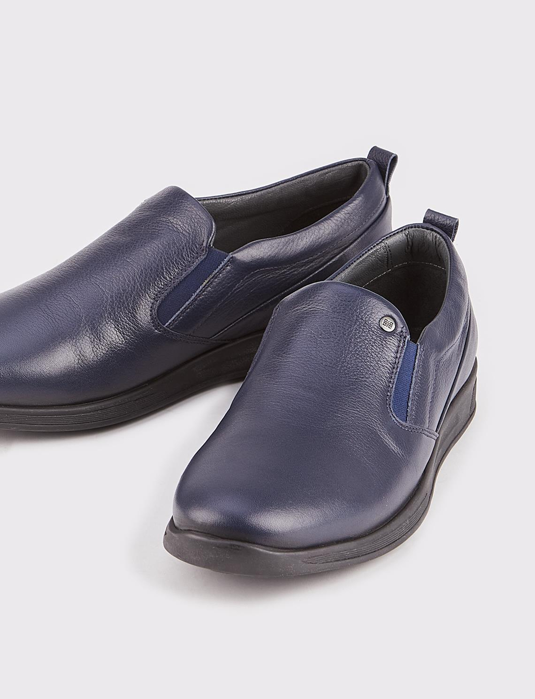 Hakiki Deri Lacivert Erkek Günlük Ayakkabı