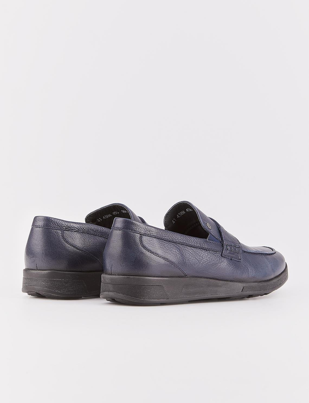 Hakiki Deri Lacivert Erkek Günlük Ayakkabı