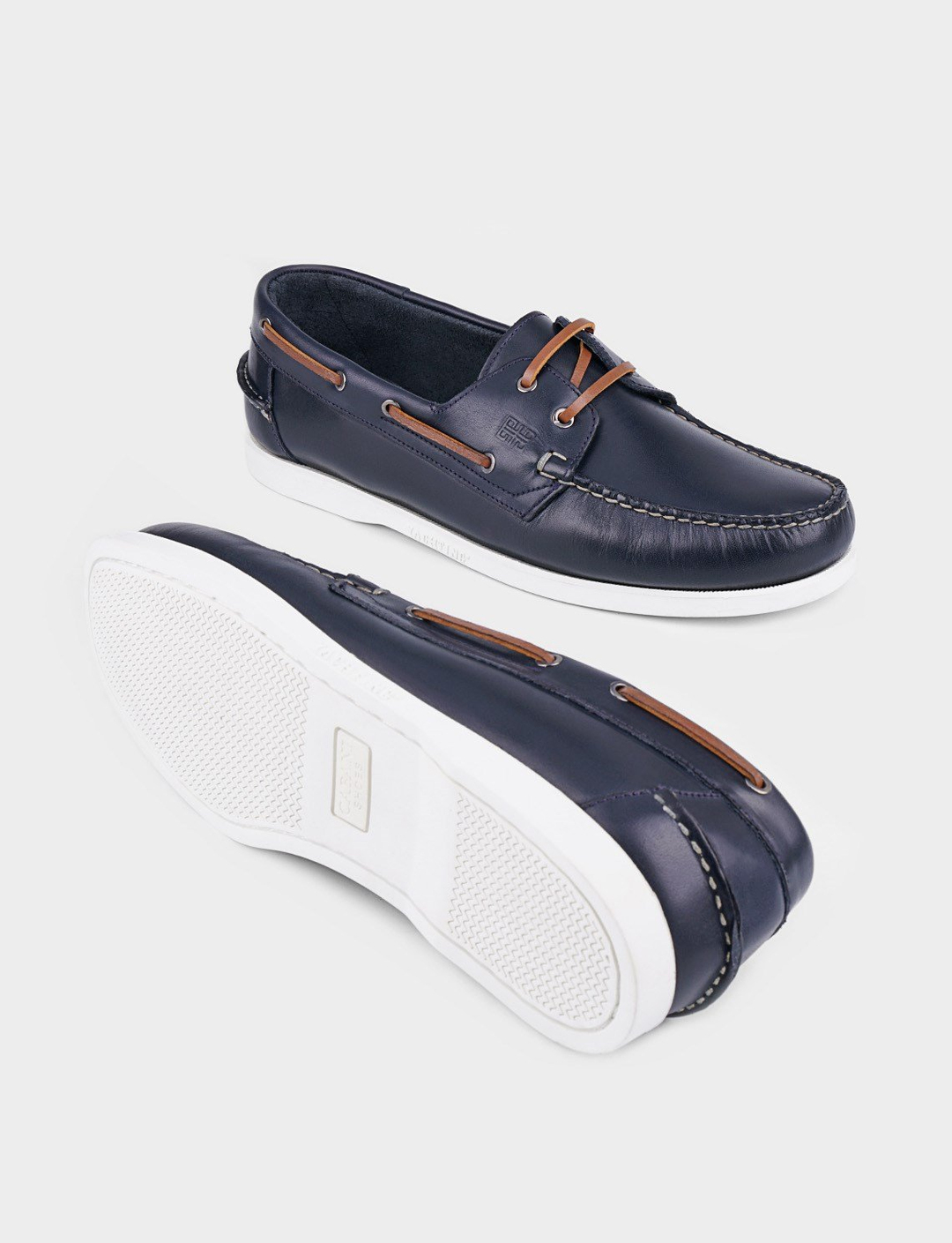 Genuine Leather Navy Men Daily Shoes