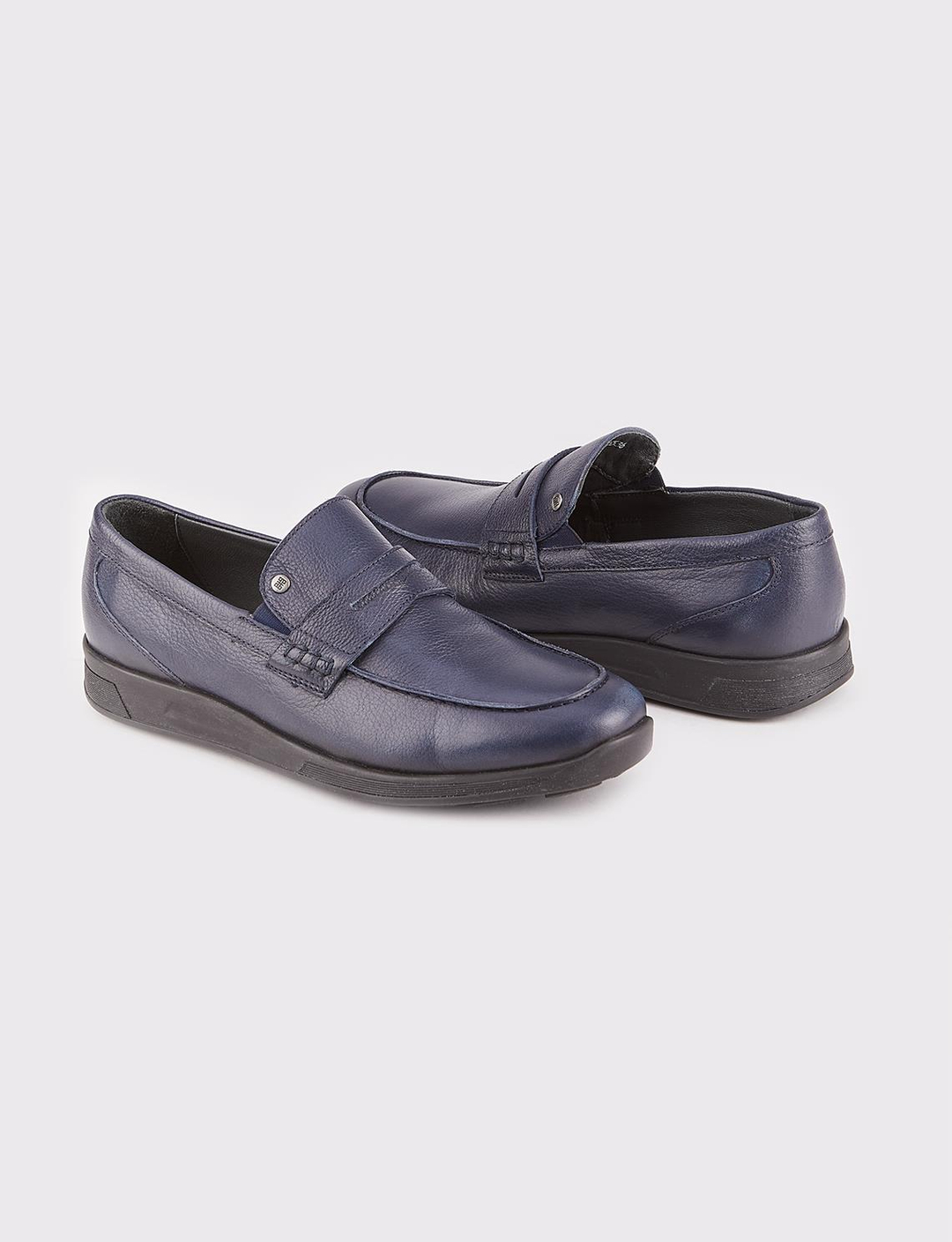 Hakiki Deri Lacivert Erkek Günlük Ayakkabı