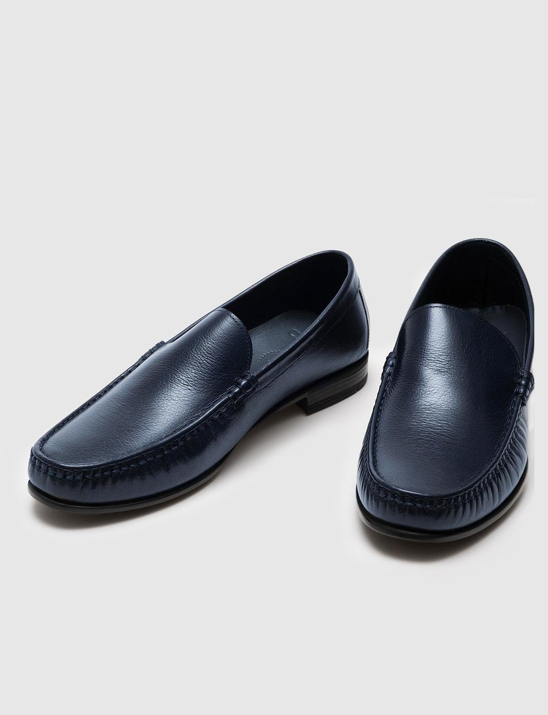 Hakiki Deri Lacivert Erkek Loafer