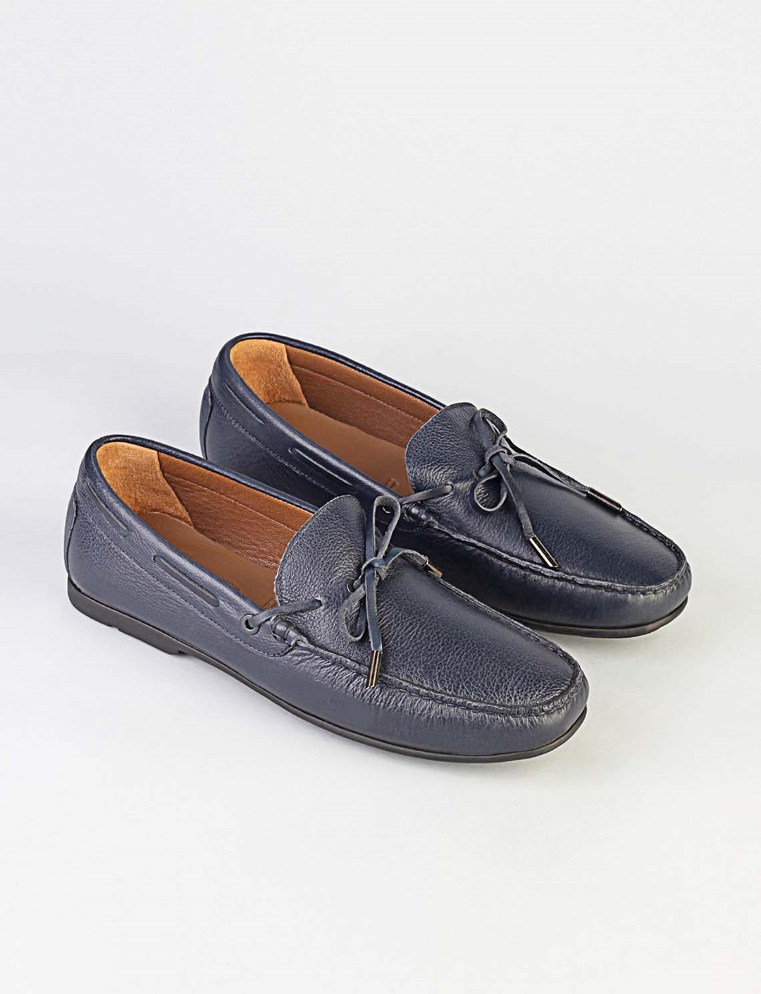 Hakiki Deri Lacivert Erkek Loafer