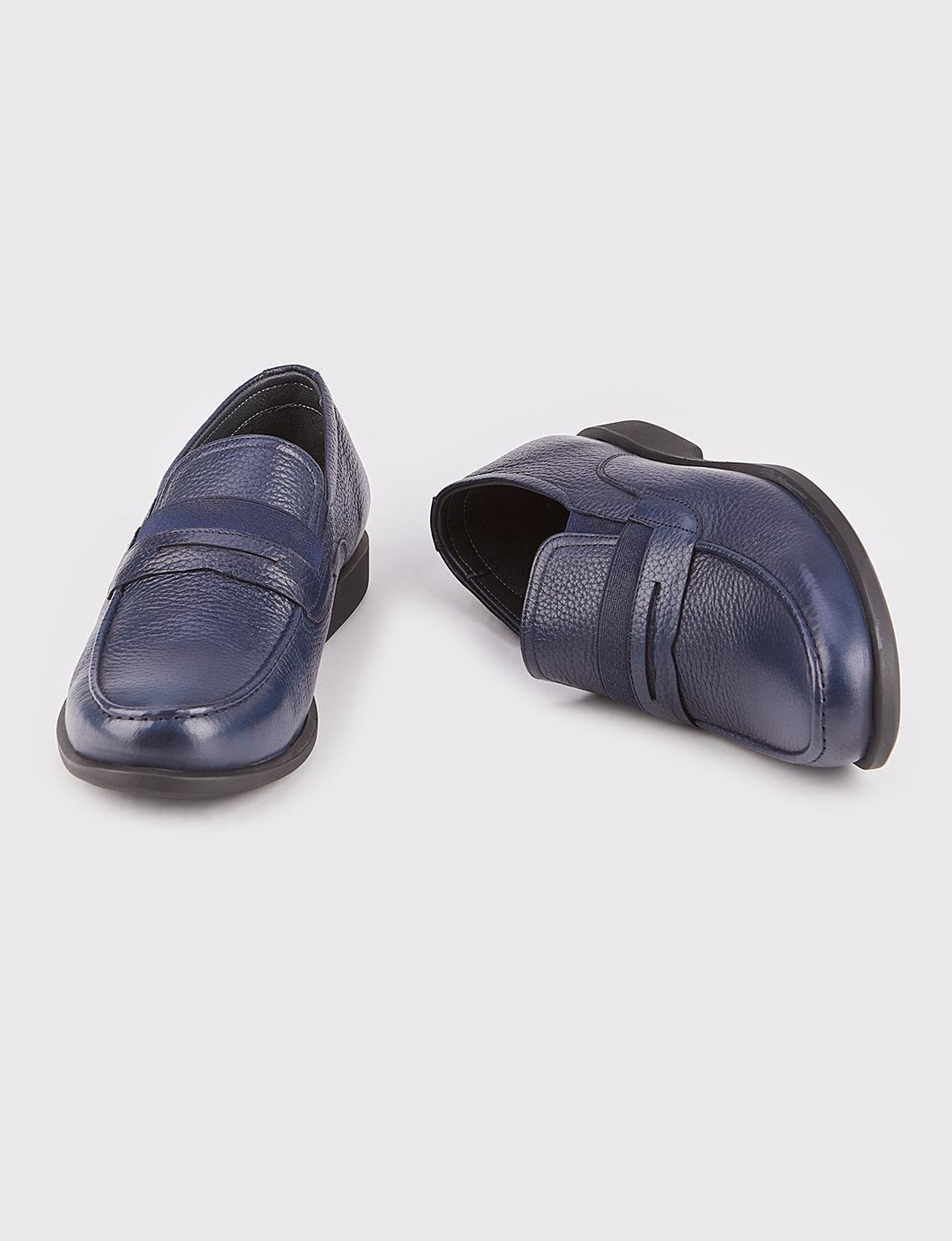 Hakiki Deri Lacivert Erkek Loafer