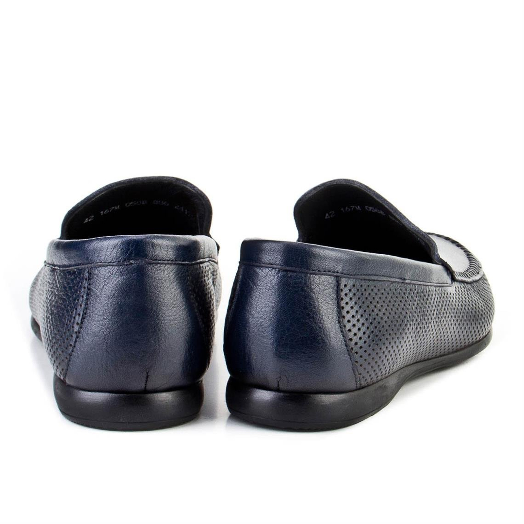 Hakiki Deri Lacivert Erkek Loafer