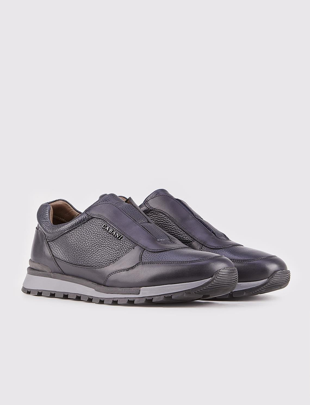 Hakiki Deri Lacivert Erkek Sneaker Spor Ayakkabı