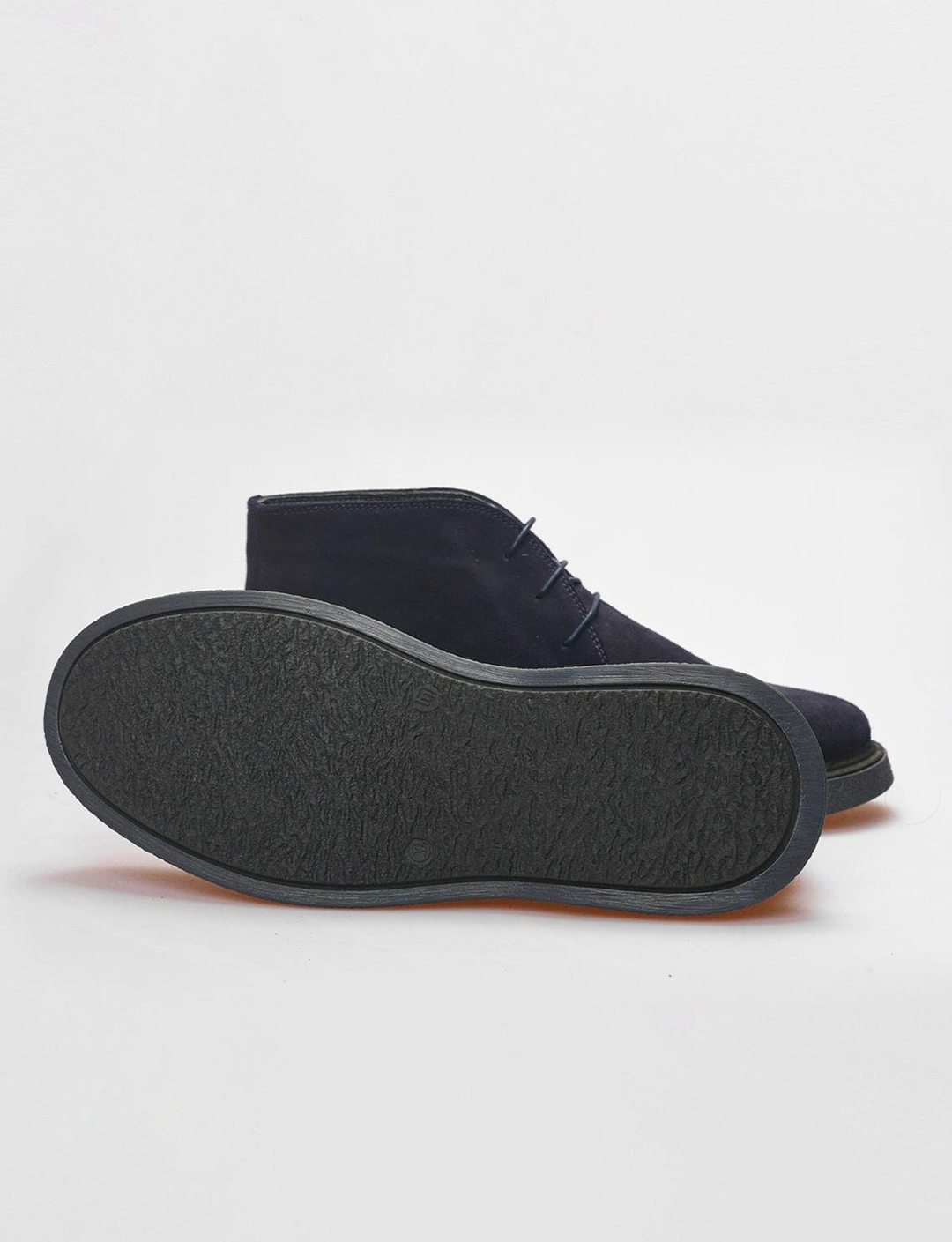 Süet Hakiki Deri Lacivert Erkek Bot