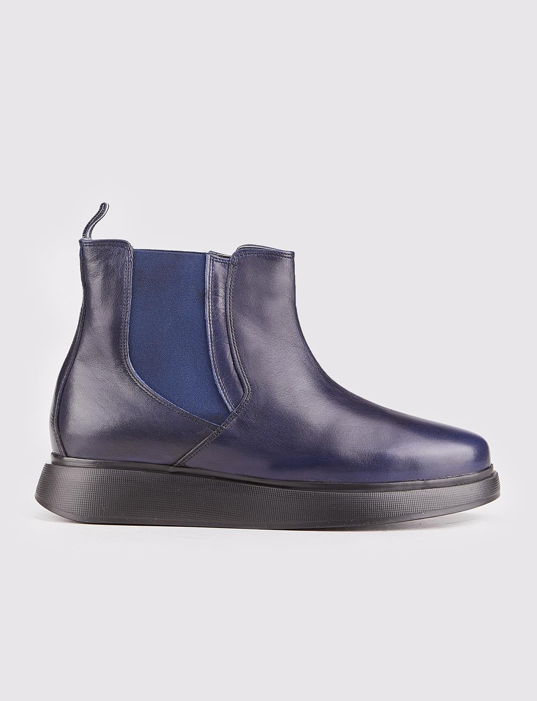 Hakiki Deri Light Eva Tabanlı Lacivert Erkek Günlük Bot