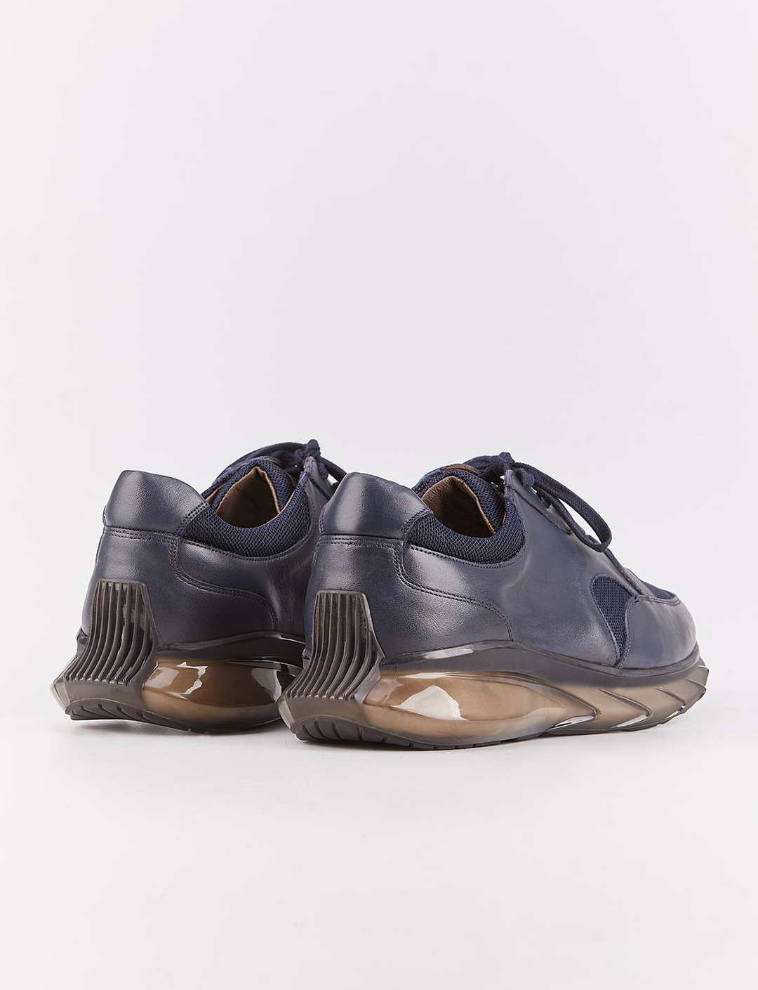 Hakiki Deri Light Tpu Taban Lacivert Bağcıklı Erkek Spor Ayakkabı