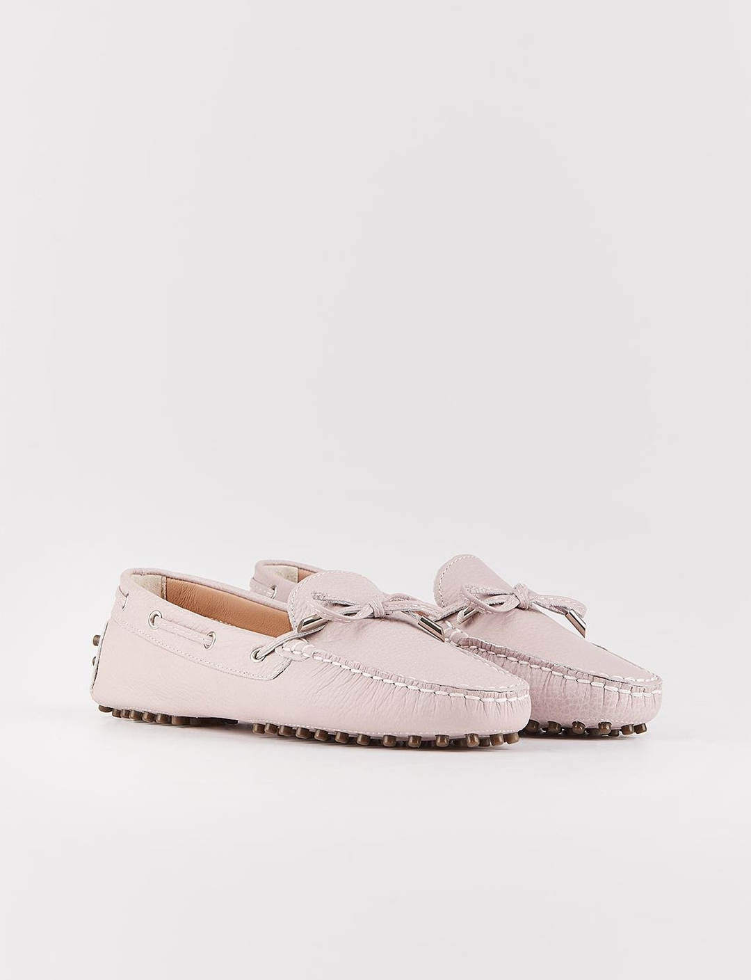 Women Light Pink Genuine Leather Loafers