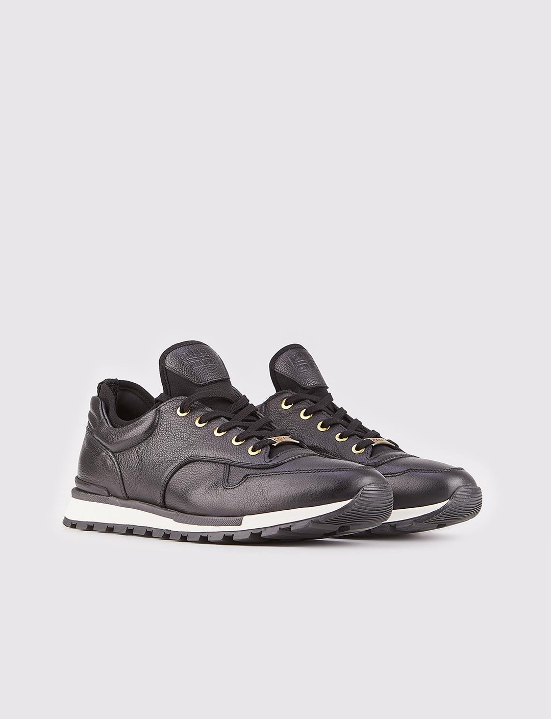 Hakiki Deri Siyah Bağcıklı Beyaz Termo Taban Erkek Spor Ayakkabı