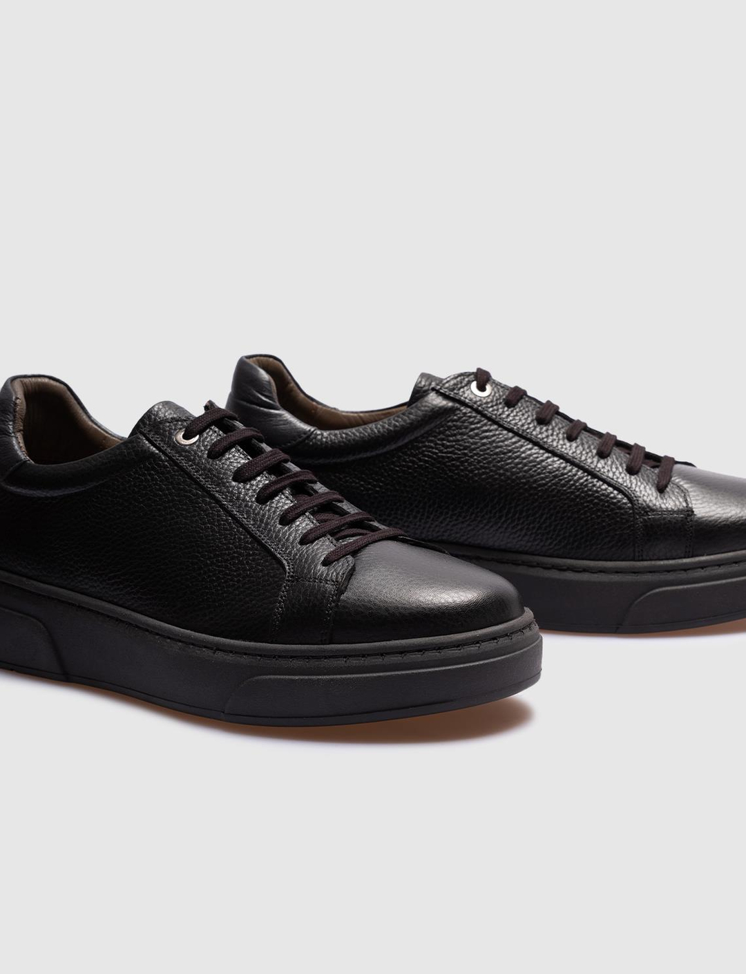 Hakiki Deri Siyah Bağcıklı Erkek Günlük Ayakkabı