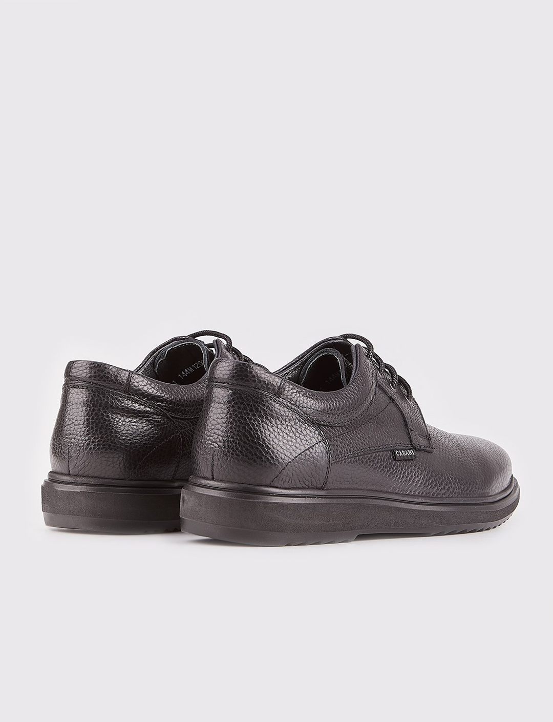 Hakiki Deri Siyah Bağcıklı Erkek Günlük Ayakkabı