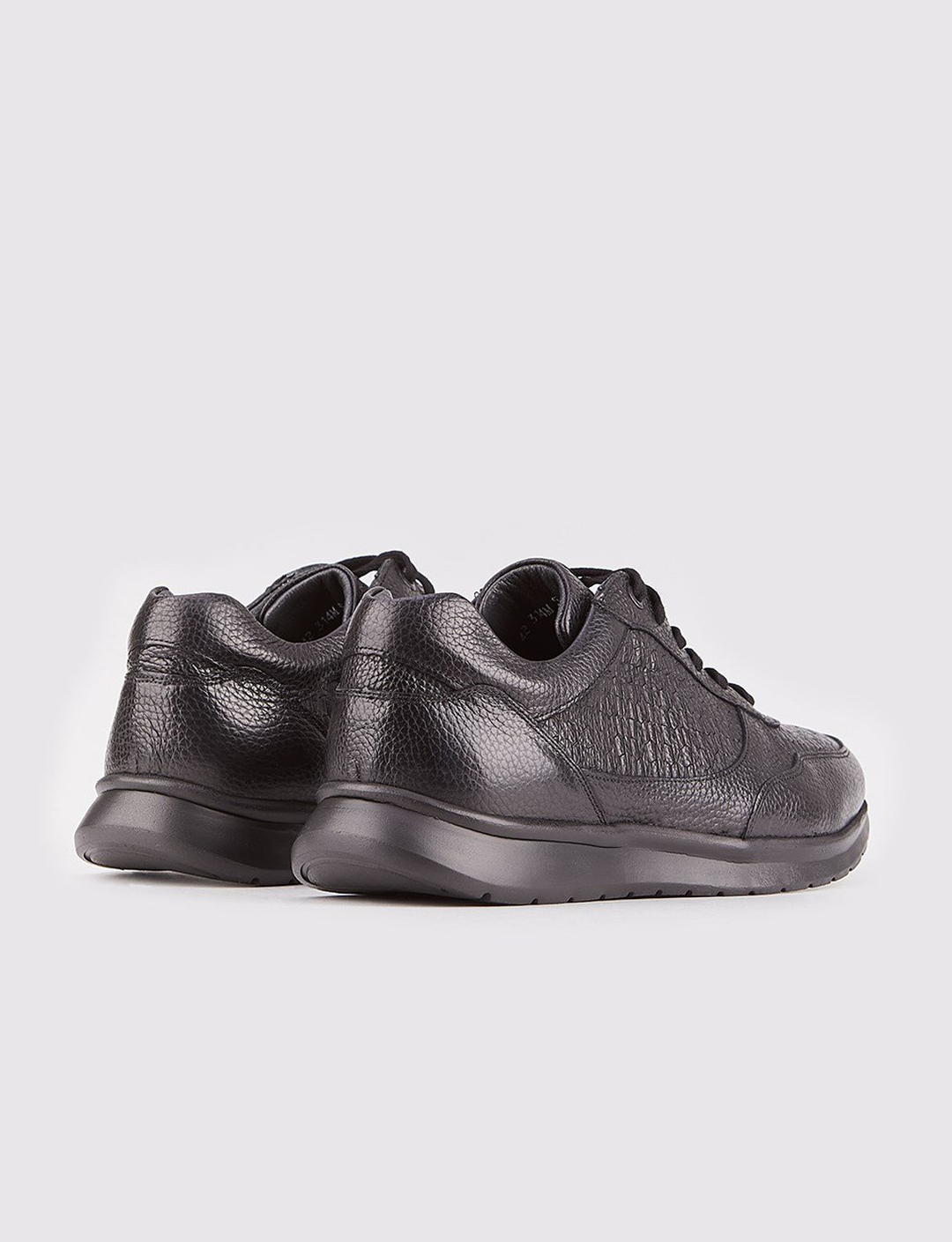 Hakiki Deri Siyah Bağcıklı Erkek Günlük Ayakkabı