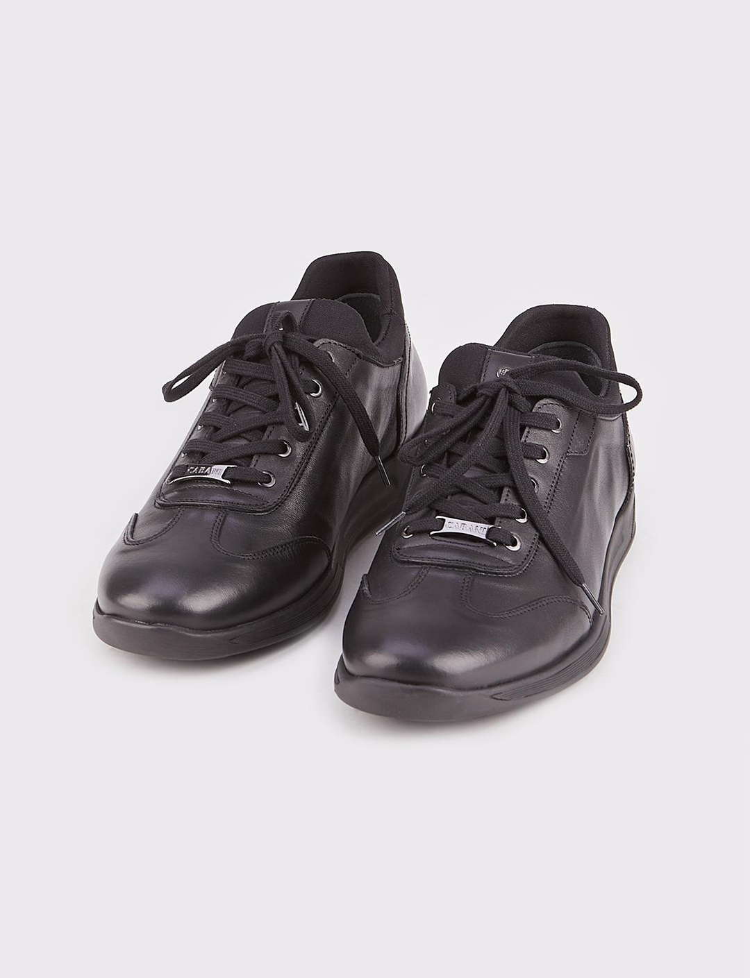Hakiki Deri Siyah Bağcıklı Erkek Günlük Ayakkabı