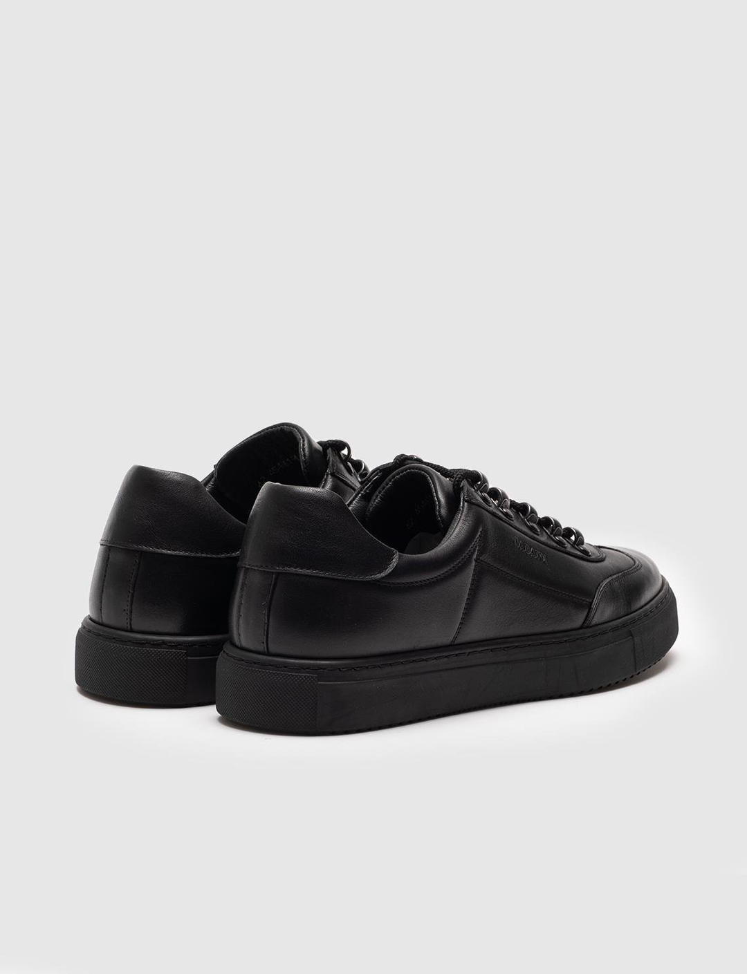 Hakiki Deri Siyah Bağcıklı Meşin Astar Erkek Günlük Ayakkabı