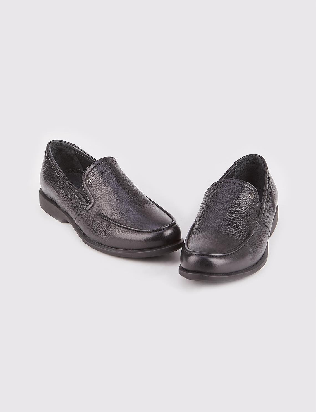 Hakiki Deri Siyah Erkek Günlük Ayakkabı