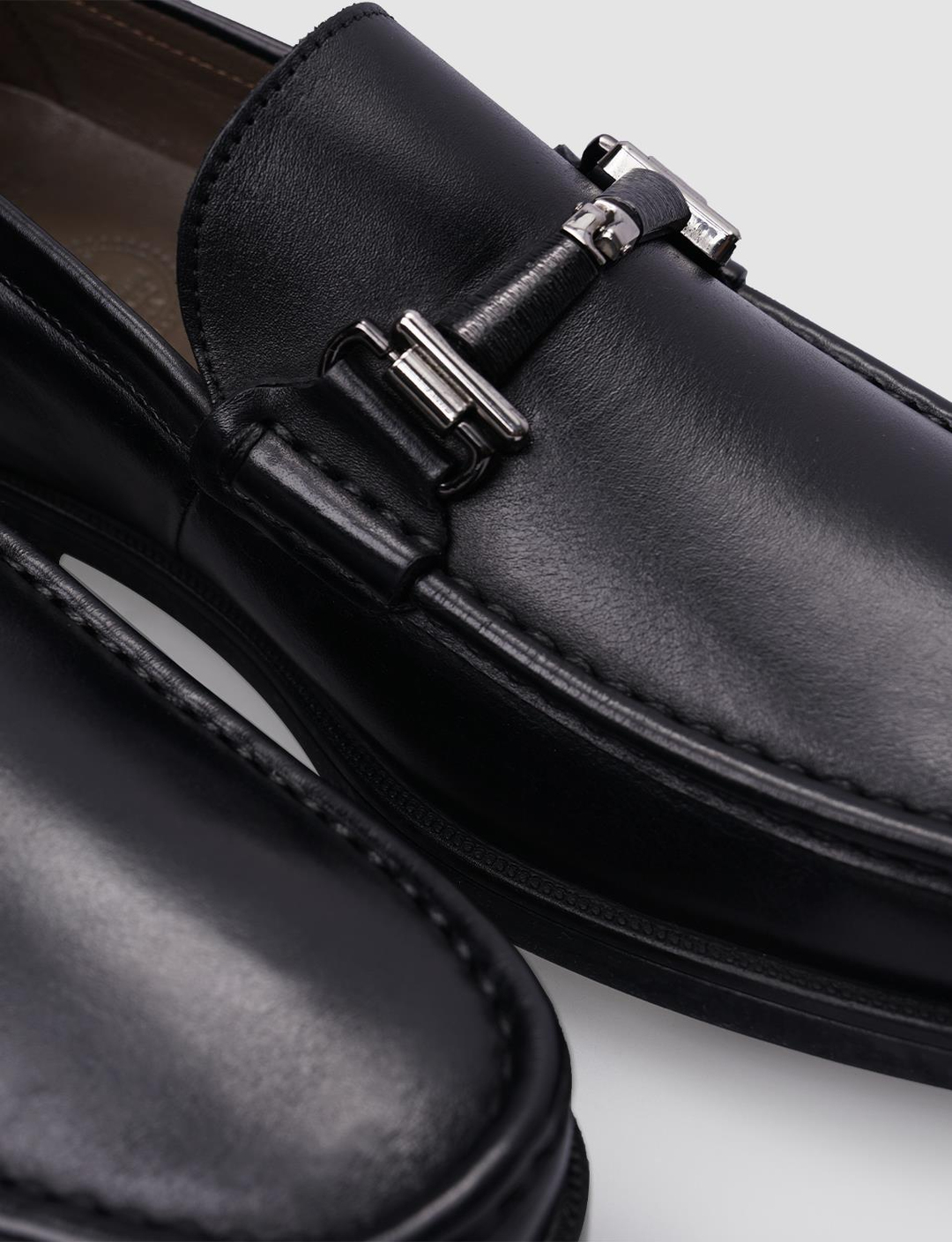 Hakiki Deri Siyah Erkek Günlük Ayakkabı