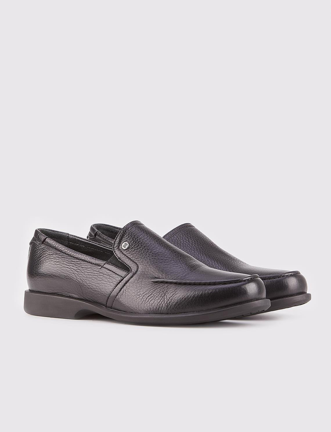 Hakiki Deri Siyah Erkek Günlük Ayakkabı