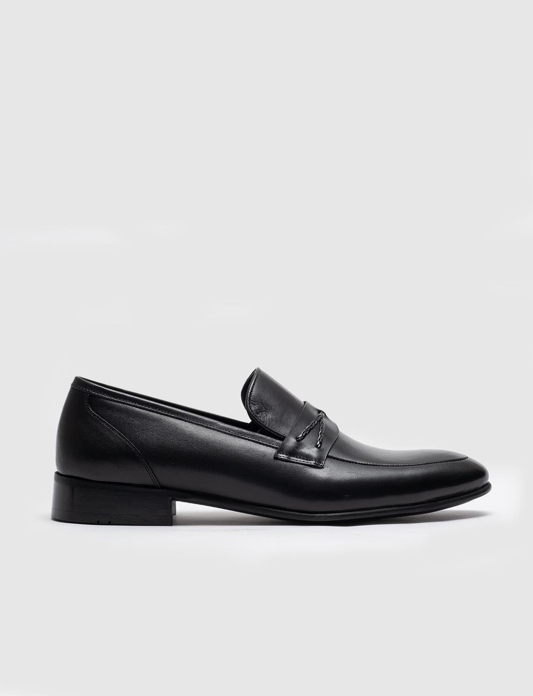 Men Black Genuine Leather Dress Shoes