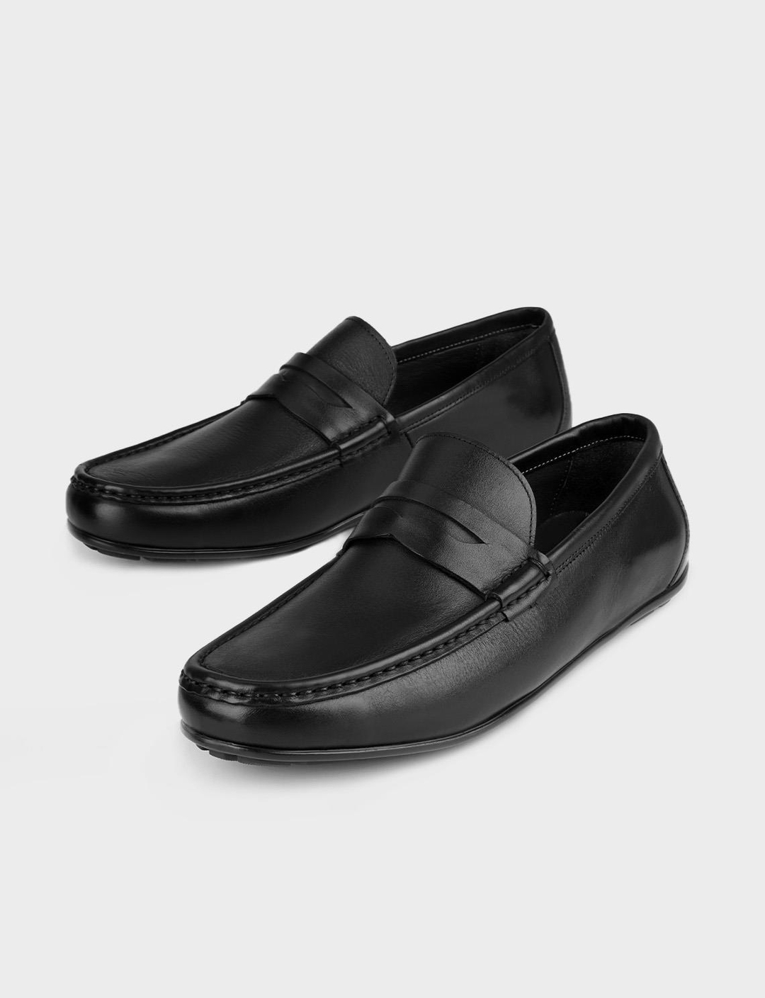 Hakiki Deri Siyah Erkek Loafer Ayakkabı