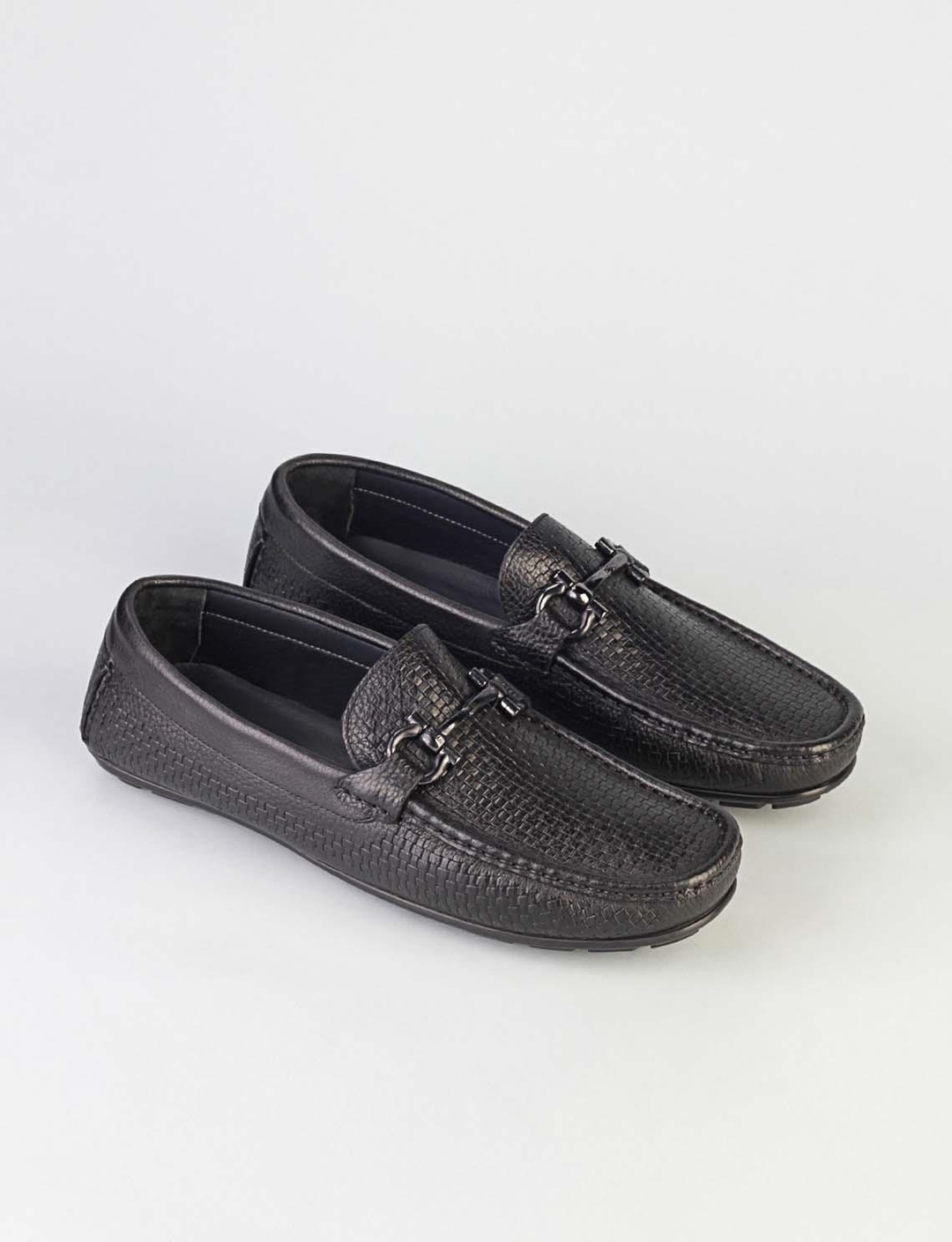 Hakiki Deri Siyah Erkek Loafer