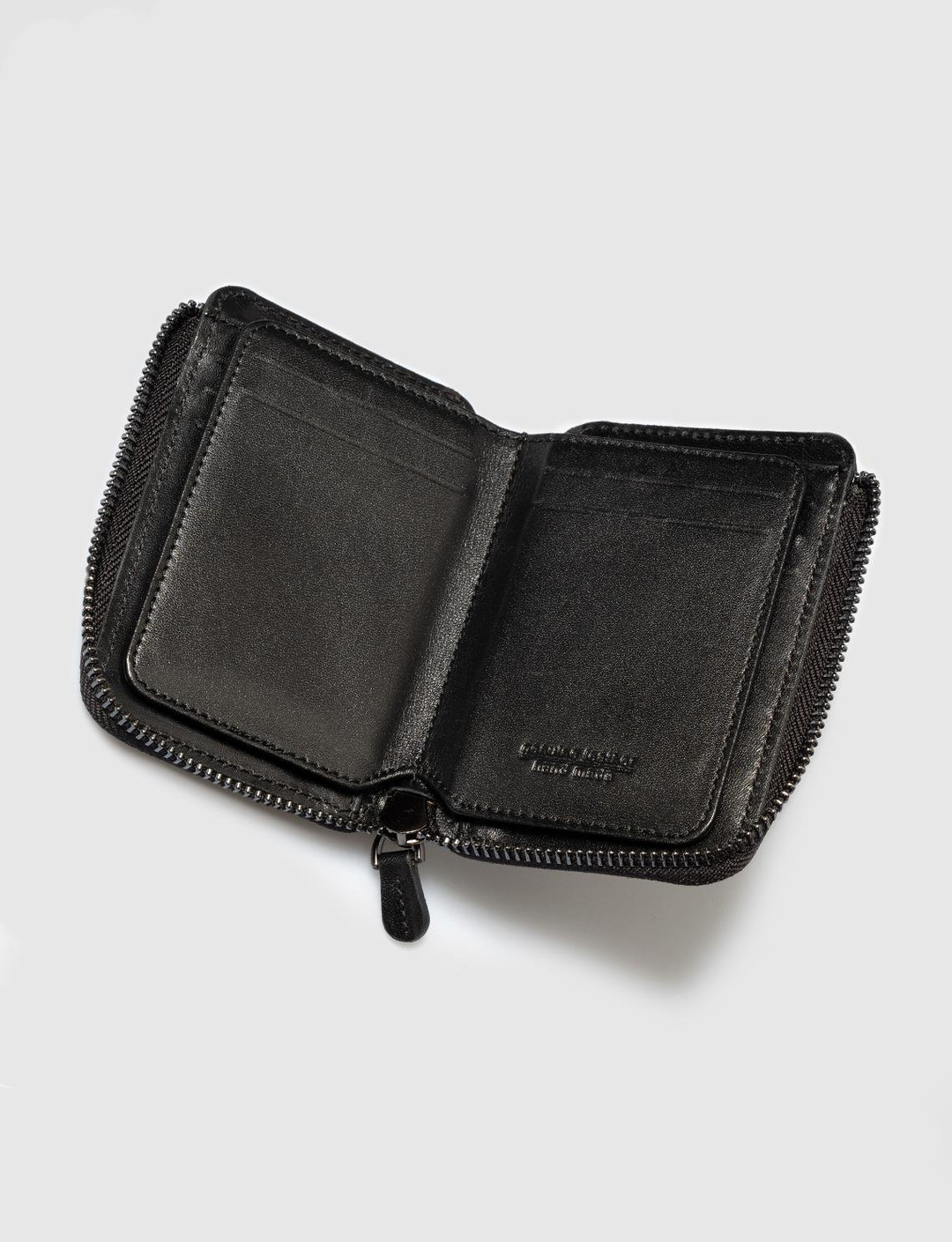 Hakiki Deri Siyah Fermuarlı Kadın Cüzdan