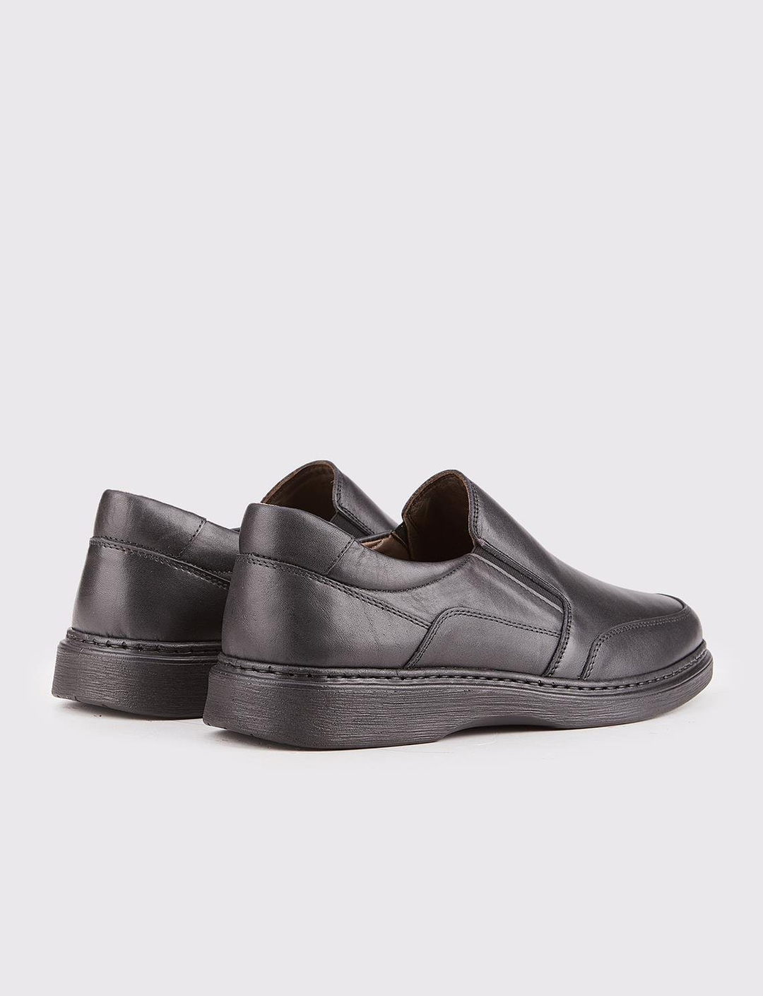 Hakiki Deri Siyah Günlük Erkek Ayakkabı