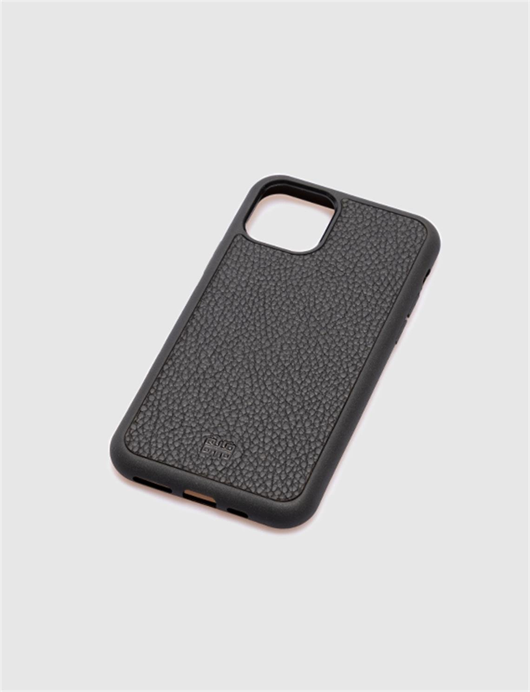 Hakiki Deri Siyah Unisex Telefon Kılıfı