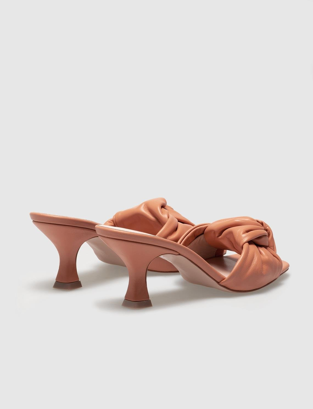 Hakiki Deri Somon Kadın İnce Topuklu Terlik