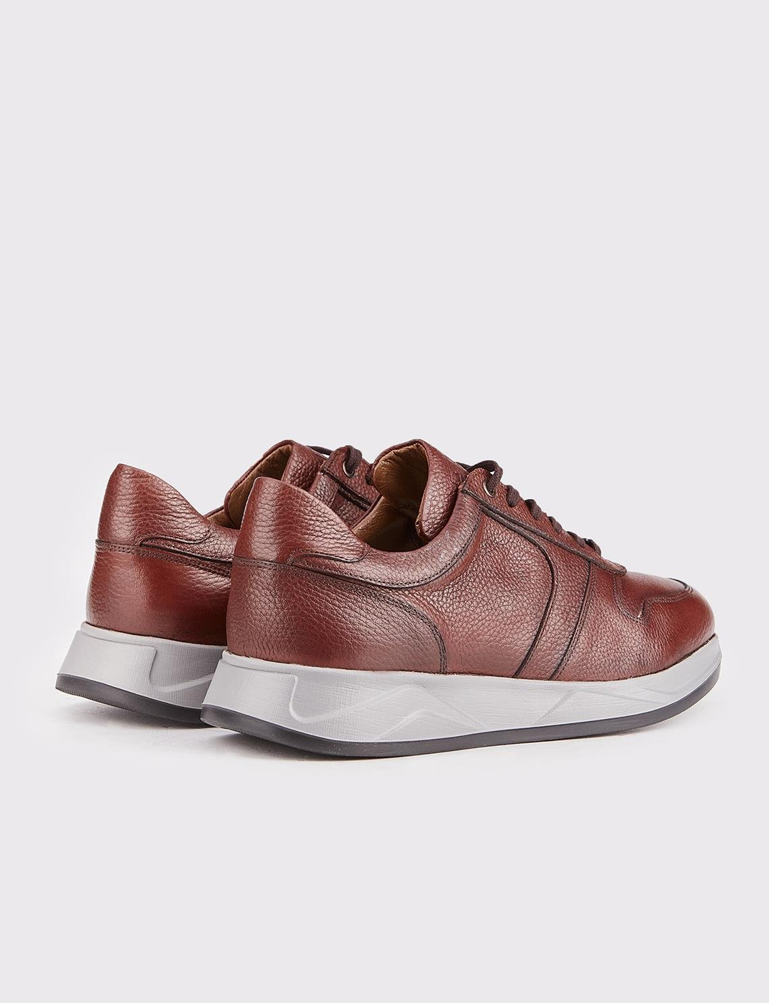 Hakiki Deri Taba Bağcıklı Erkek Spor Ayakkabı
