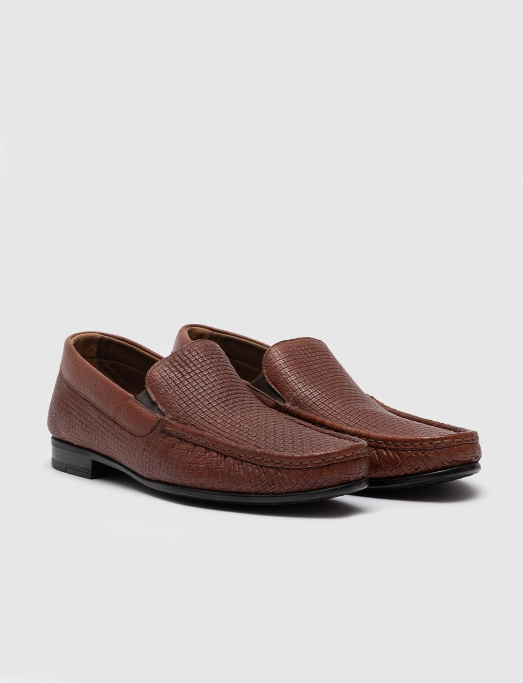Men Tan Genuine Leather Loafers