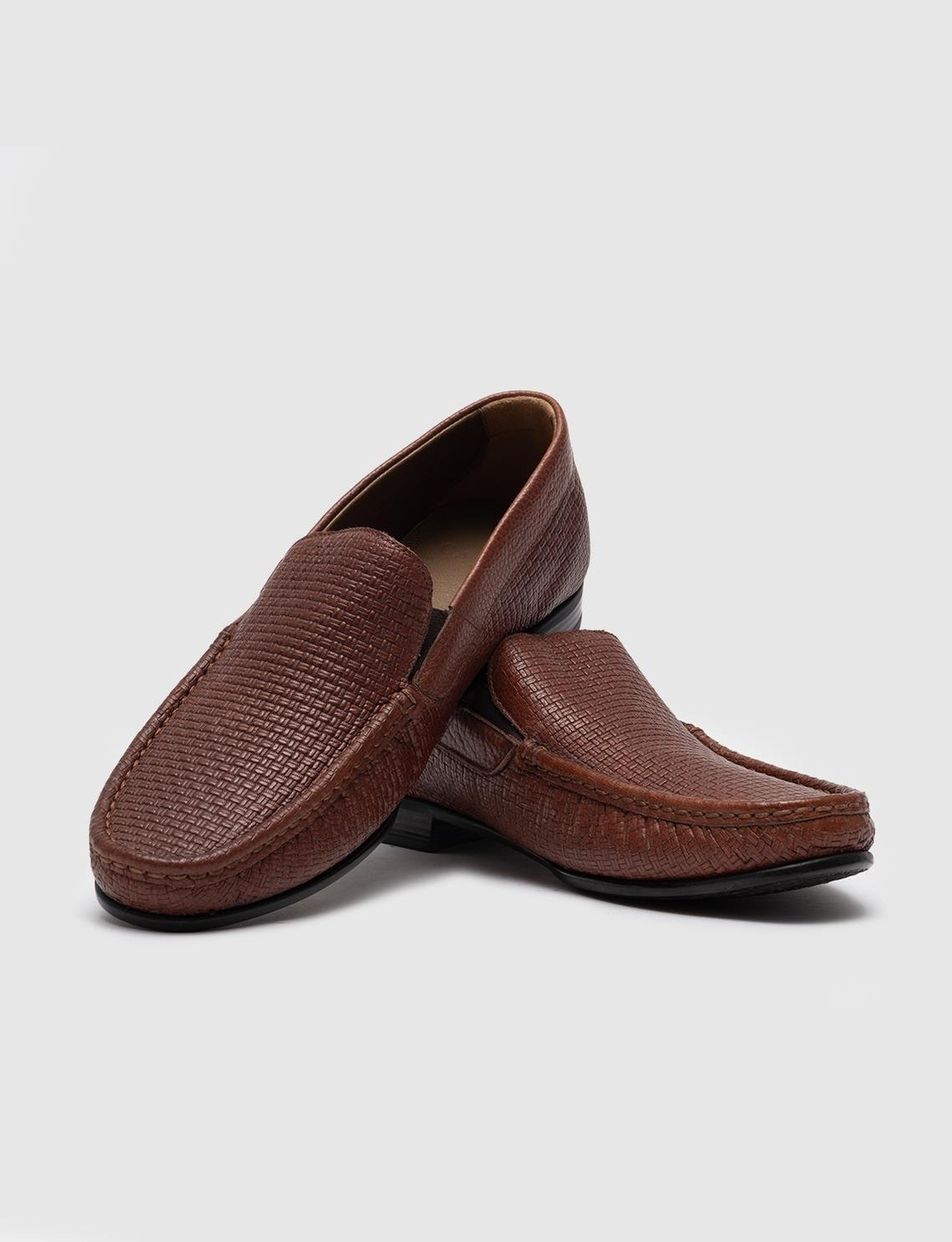 Men Tan Genuine Leather Loafers