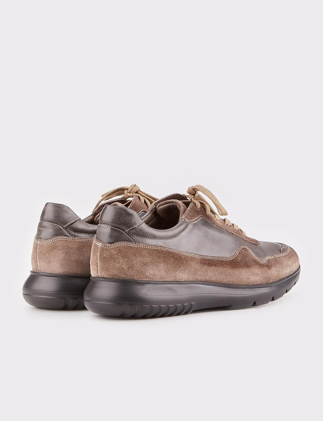 Hakiki Deri Vizon Bağcıklı Erkek Spor Ayakkabı