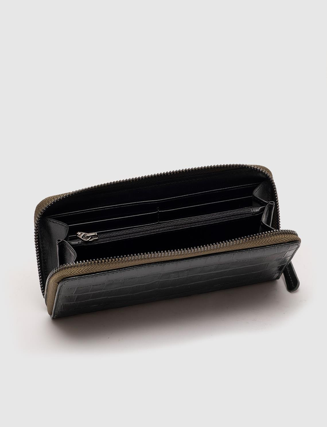 Hakiki Deri Yeşil Kadın Cüzdan