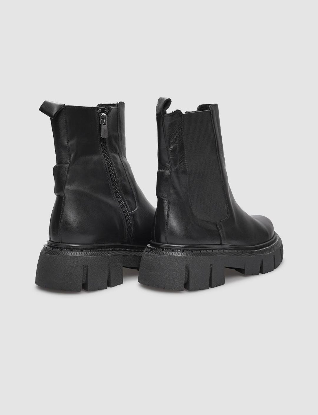 Jurdan Taban Hakiki Deri Siyah Fermuarlı Kadın Günlük Bot