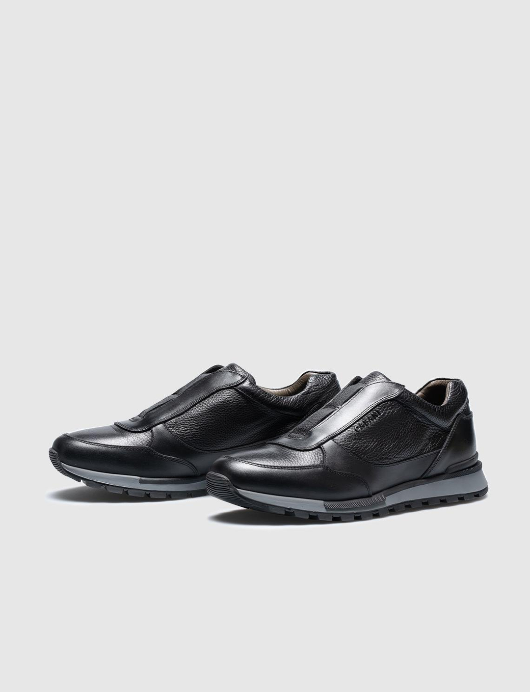 Kauçuk Taban Hakiki Deri Siyah Erkek Spor Ayakkabı