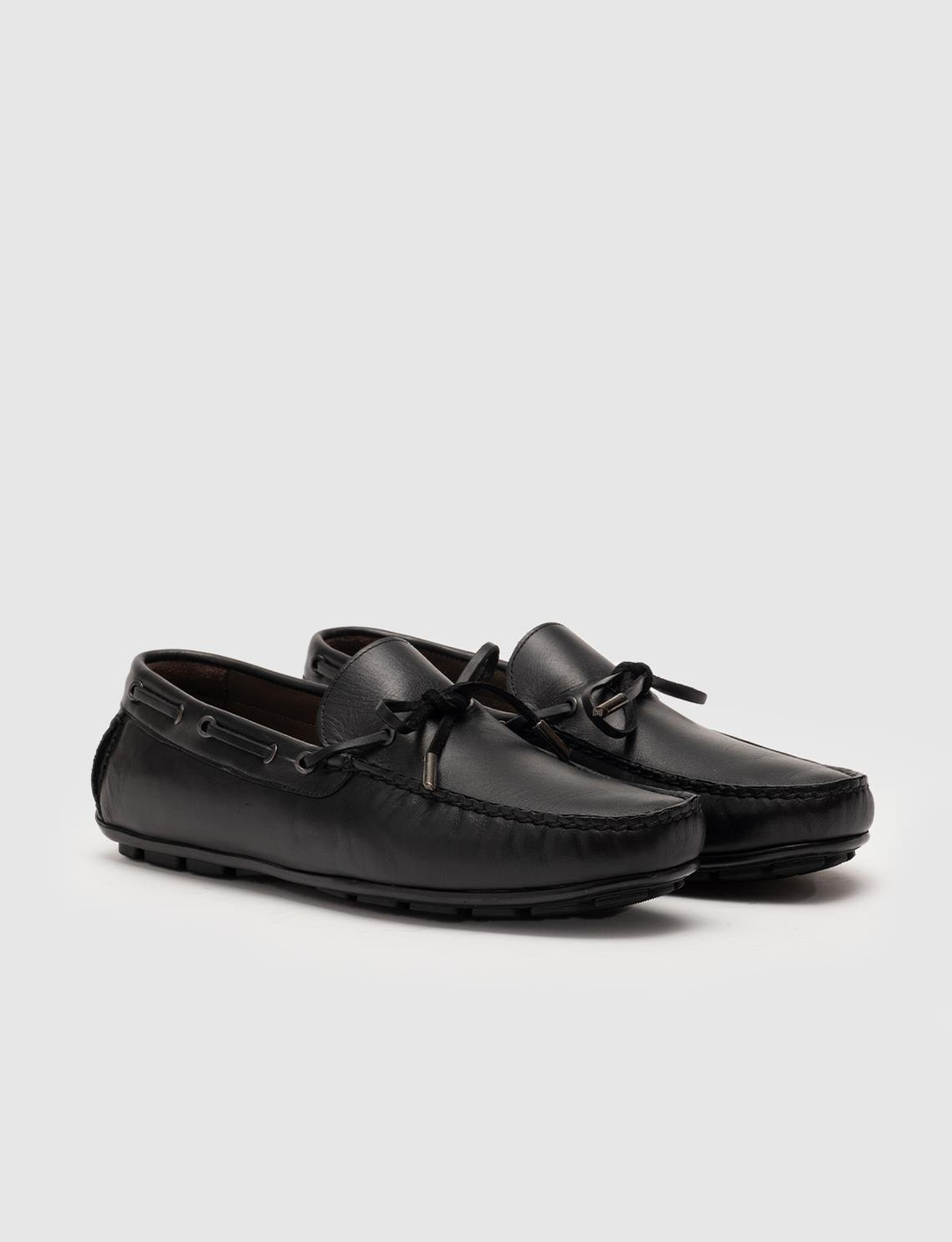 Genuine Leather Black Men Loafers