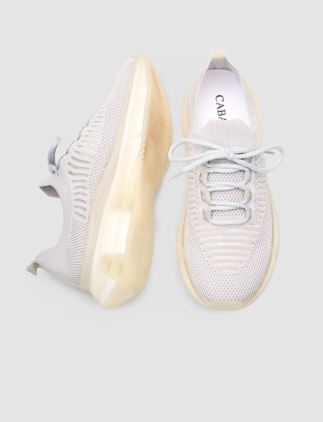 Kauçuk Tabanlı Gri Bağcıklı Kadın Sneaker Spor Ayakkabı