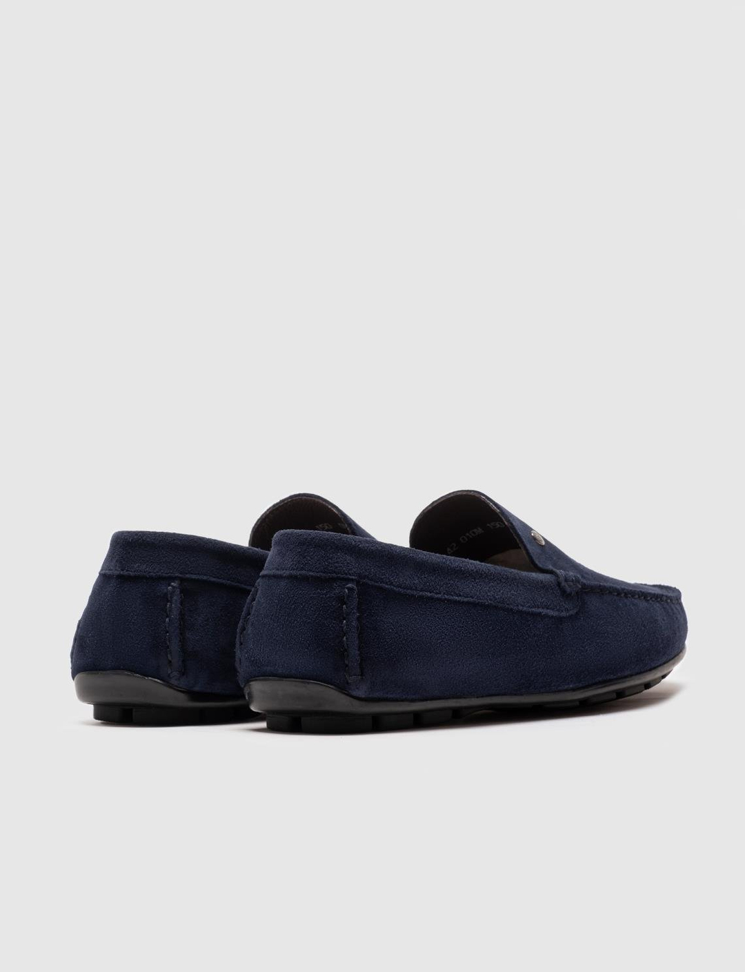 Kauçuk Tabanlı Hakiki Deri Lacivert Erkek Loafer