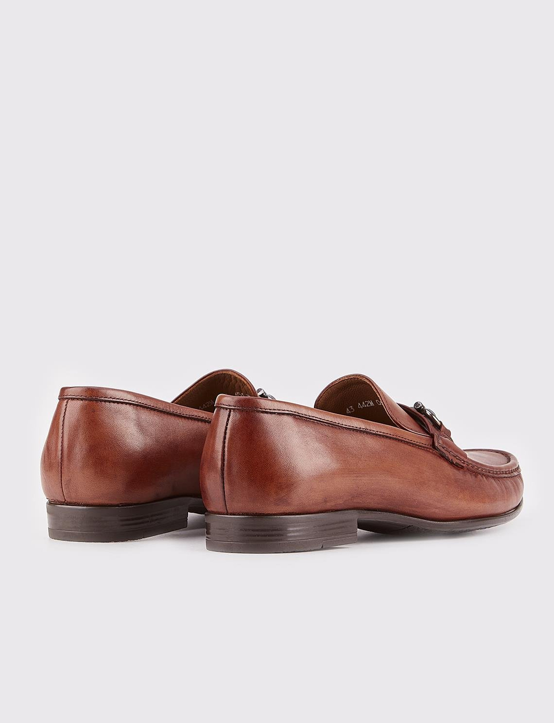 Kauçuk Tabanlı Hakiki Deri Taba Erkek Loafer