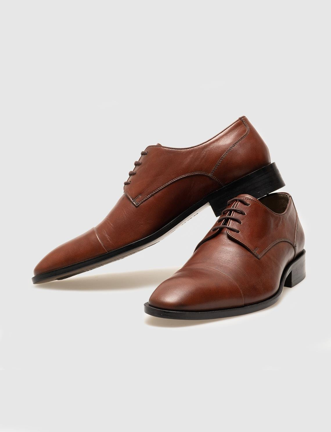 Genuine Leather Brown Lace Up Men Classic Shoes
